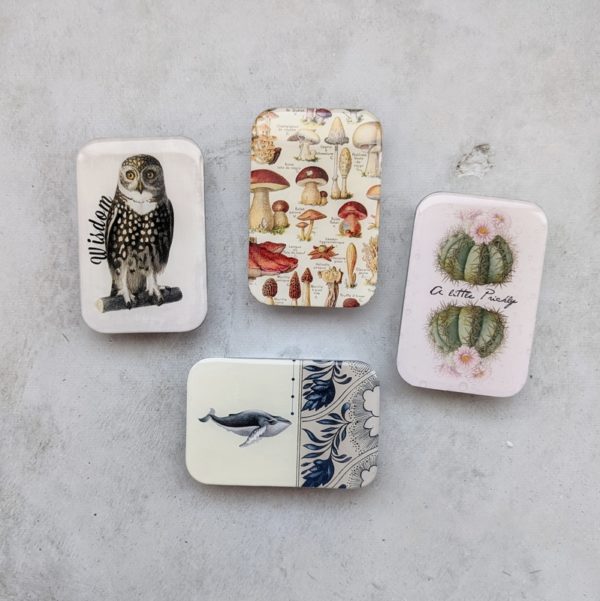 Firefly Notes resin tins in an assortment of patterns